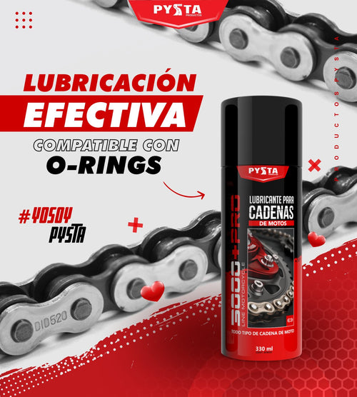 🛢️ Lubricante de Cadenas Pysta – Máximo rendimiento y protección para tu moto