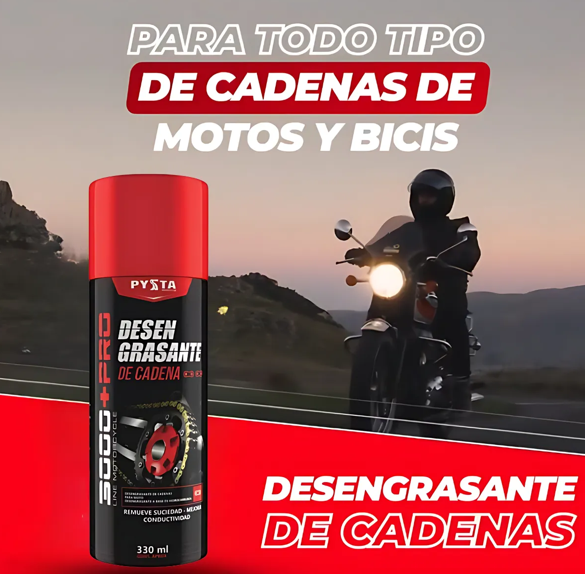 🛢️ Lubricante de Cadenas Pysta – Máximo rendimiento y protección para tu moto